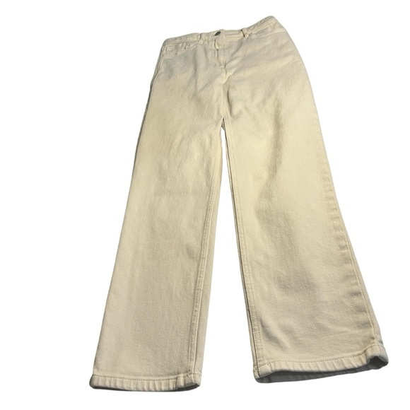 Aritzia Wilfred Free Ecru Color High Rise Straight Leg Jeans Sz 2 - Picture 5 of 13